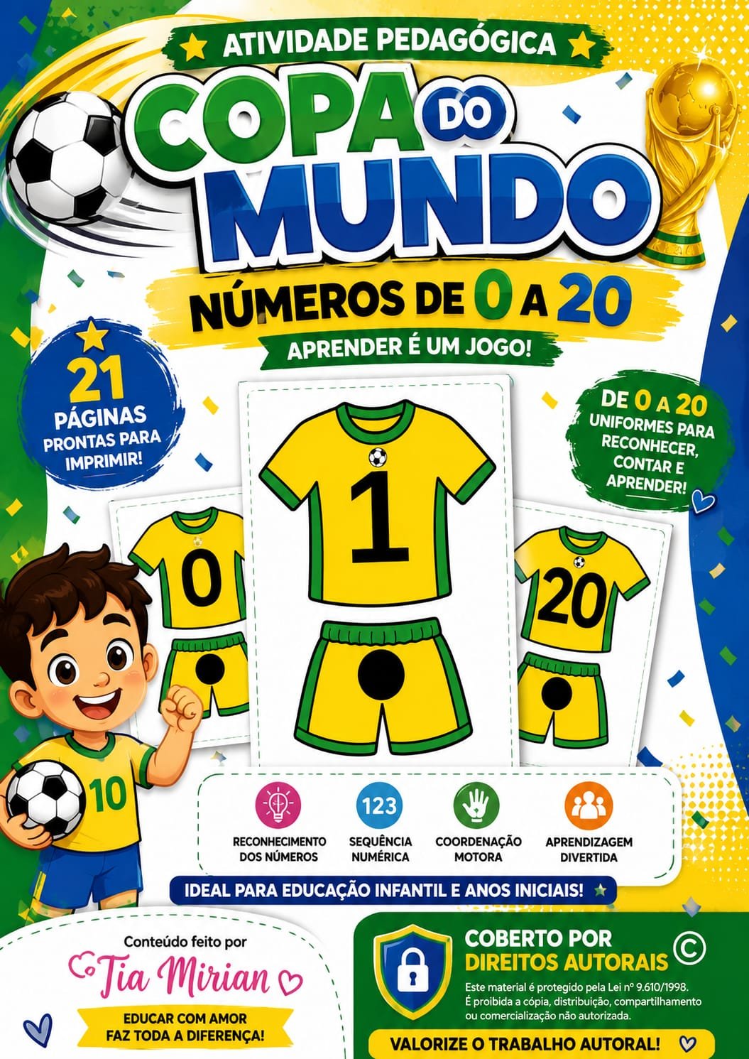 Copa do Mundo: Números 0 a 20